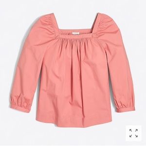 J. Crew Factory Peasant Top - Coral